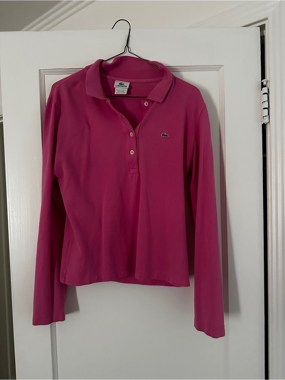 Lacoste Women's Long-Sleeve Polo Size 44
